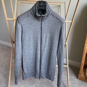 Belstaff Kelby Zip Cardigan - Silver Gray